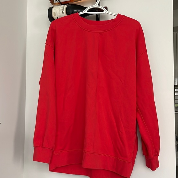 Lululemon red crew neck! Worn once - Picture 1 of 1